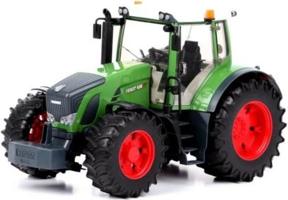 Traktor lodër, BRUDER, Fendt 936 Vario BR-03040, shkallë 1:16, kabinë xhami, dyer dhe kapak motori që hapen, timon i zgjatur, varëse e rregullueshme, jeshile/e kuqe/e zezë