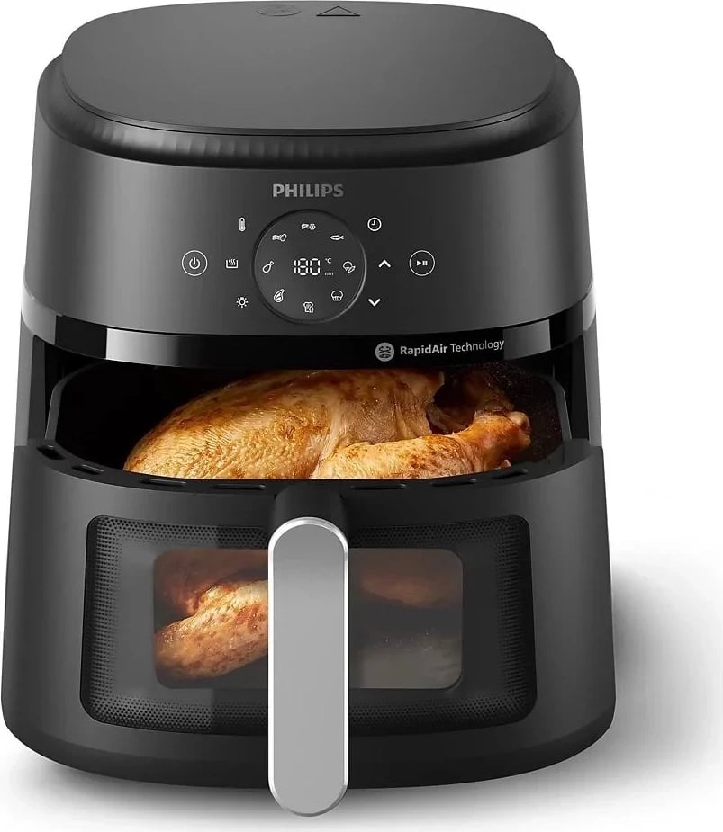 Frytkownicë Philips Ovi XL NA231, pa yndyrë, e zezë