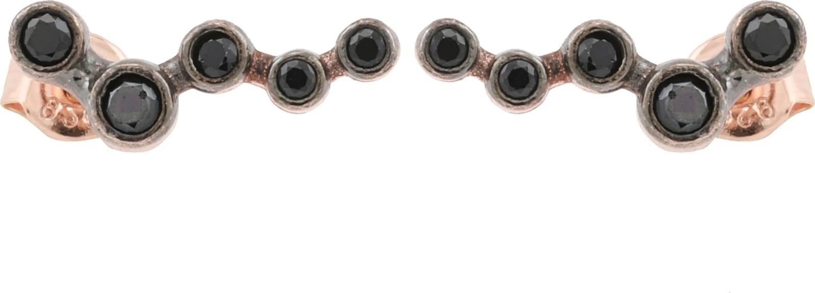 Vathë argjendi Jumeon, ngjyrë rozë e zezë, 10818SYH