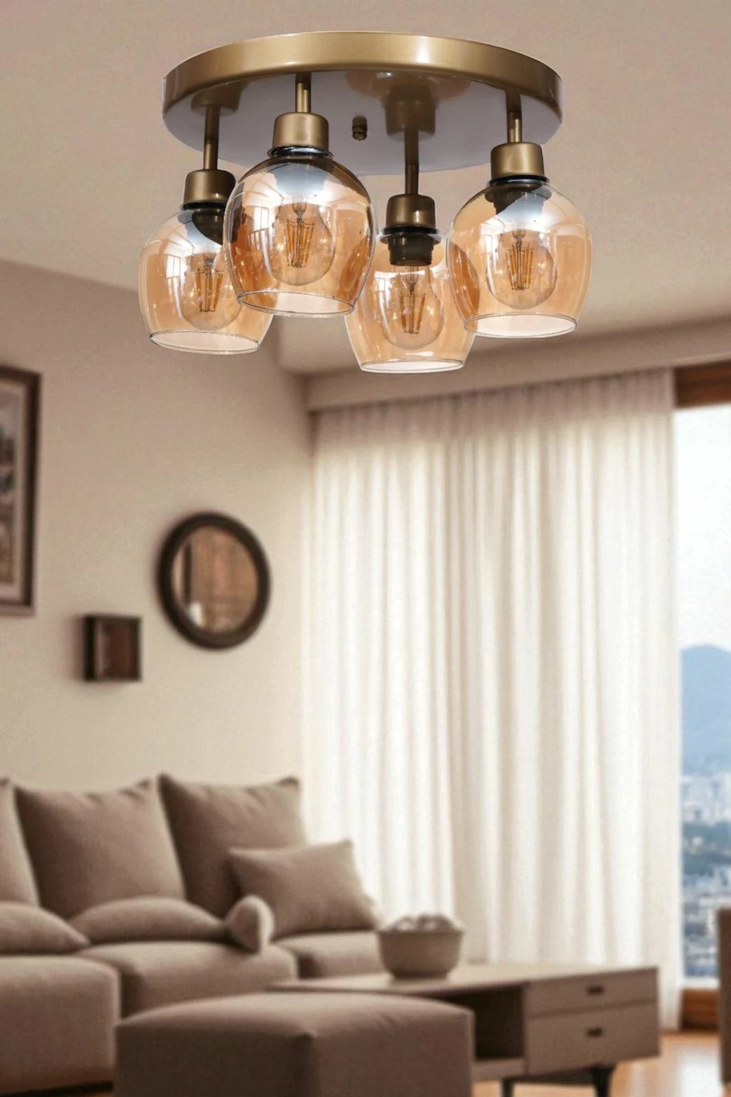 Llambadar Opviq, ngjyrë mjaltë dhe ari, 9018-4