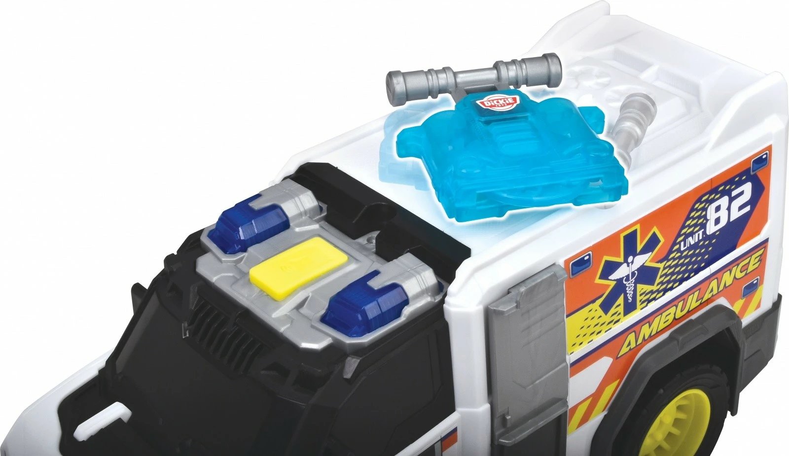 Lodër ambulancë Dickie A.S., 30 cm, shumëngjyrëshe