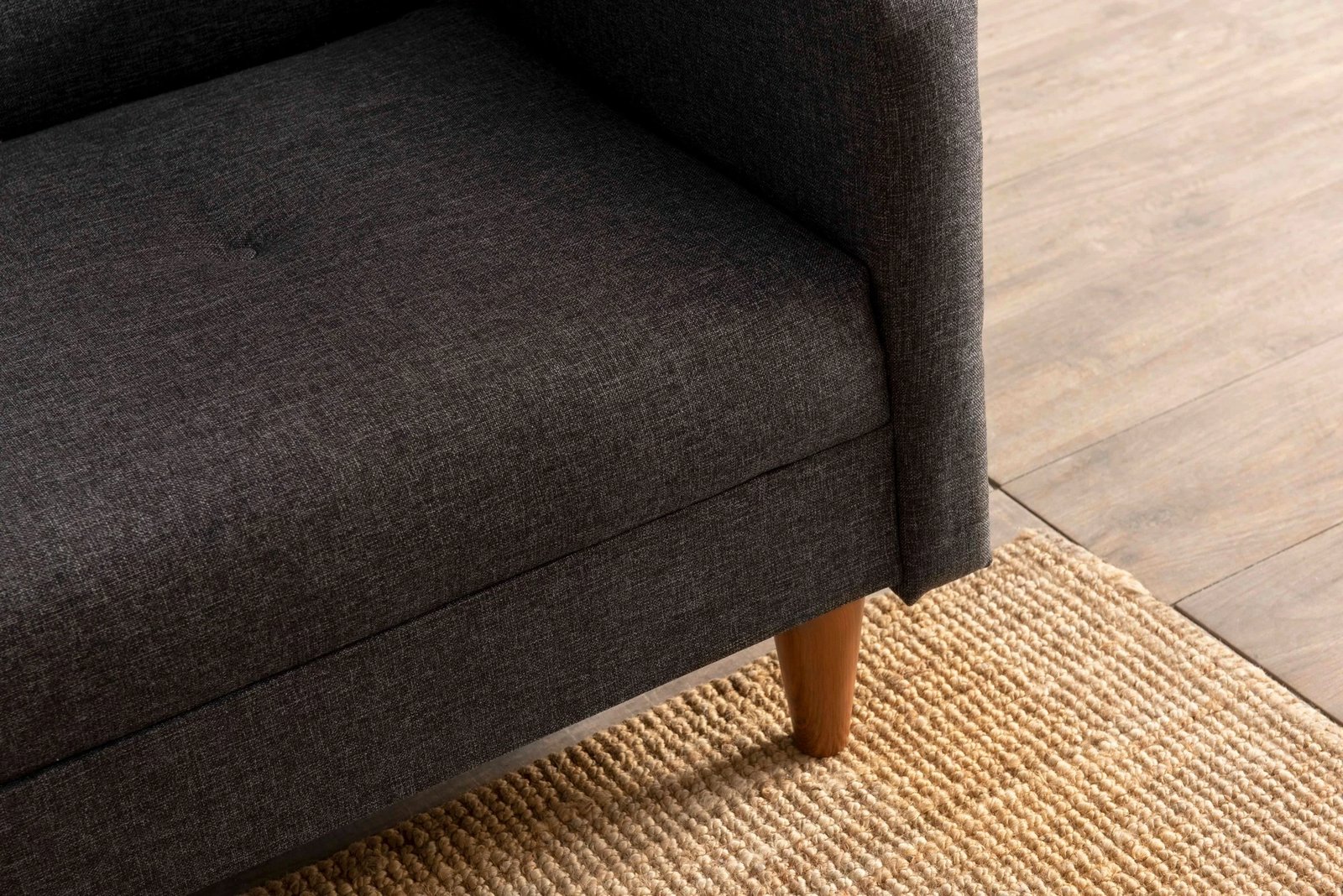 Sofabed 3-vendësh, Hiko, ngjyrë gri e errët