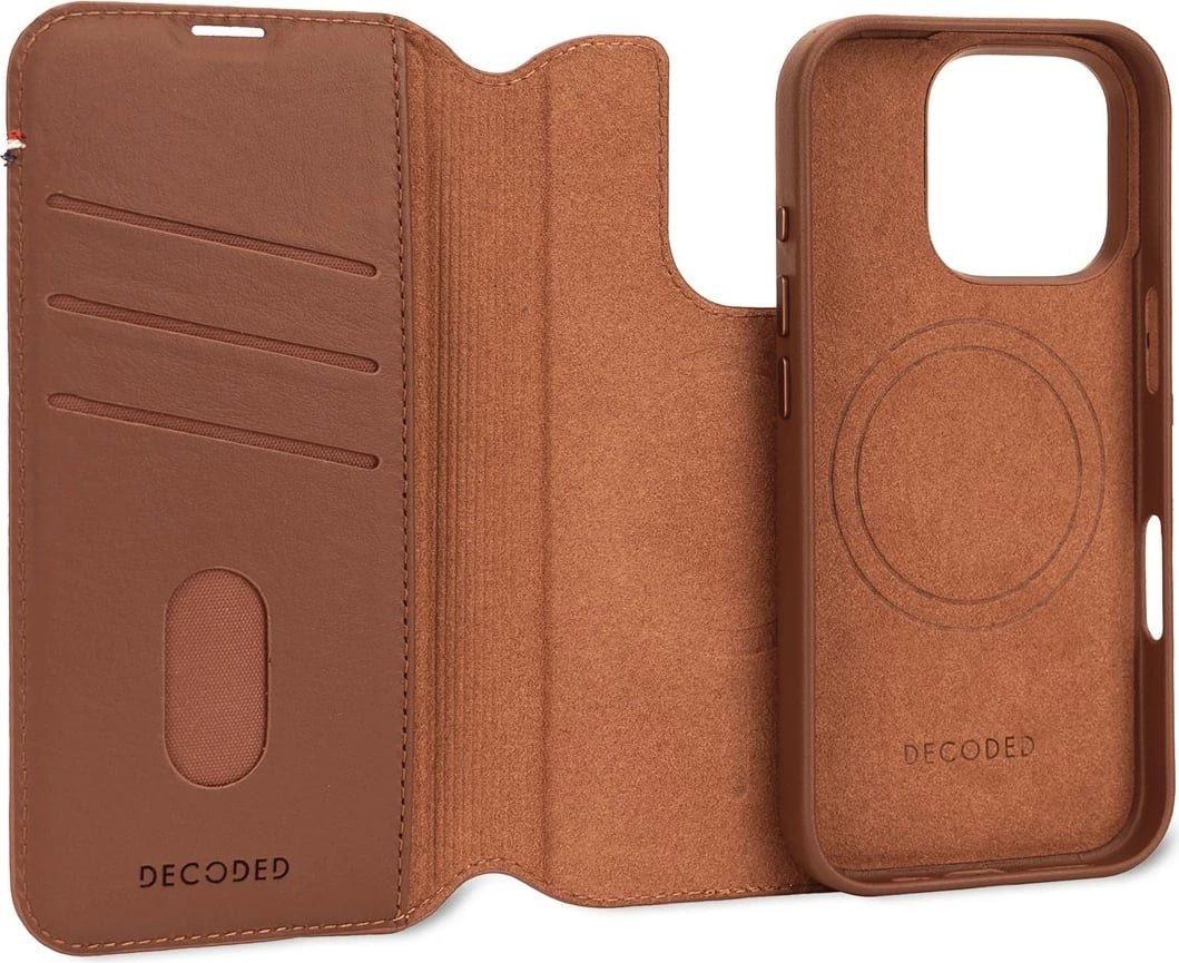 Mbështjellës lëkure Decoded Wallet për celular Apple, 16 cm (6.3 inç), bronzi