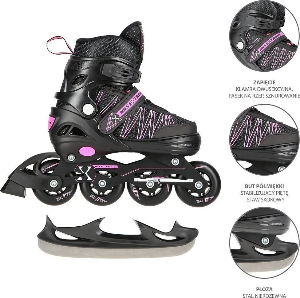 Patina NILS eXtreme NH11912 A 2in1, për unisex, e zezë/rozë