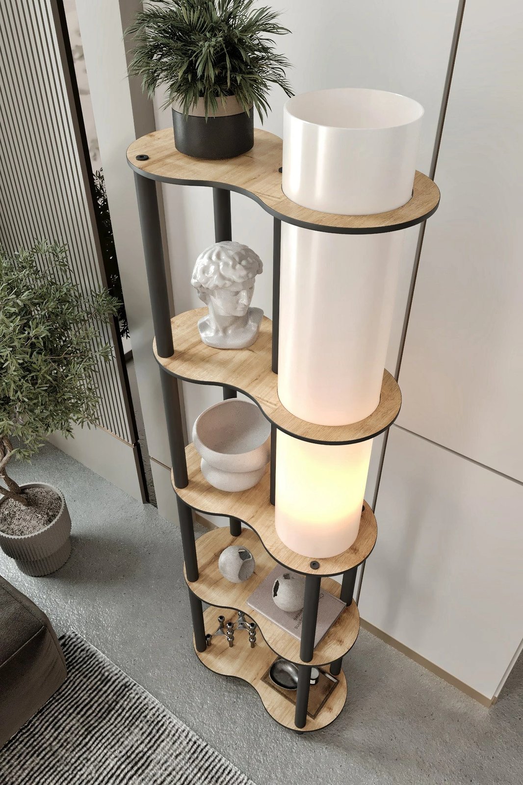 Llambë dyshemeje Opviq, KS-11110, ngjyrë arre