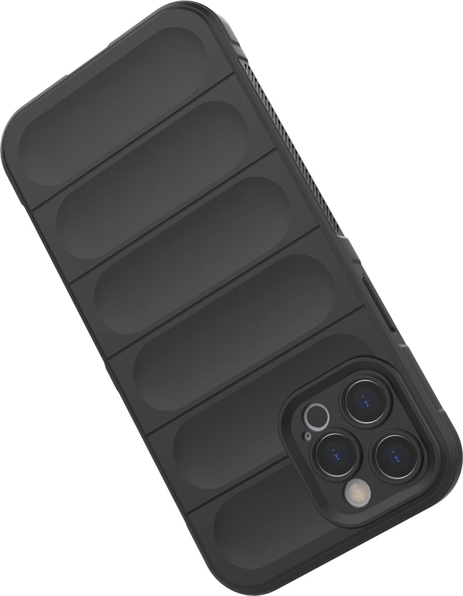 Mbështjellës Hurtel Magic Shield Case për iPhone 12 Pro Max, fleksibil, i blinduar, Kaltër e errët