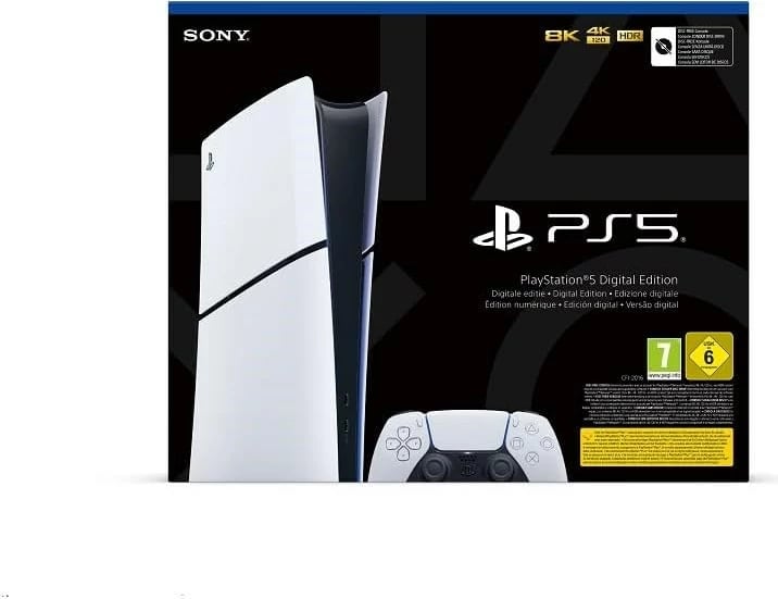 Konsolë Sony PlayStation 5, Digital Slim Edition, 1TB, e bardhë