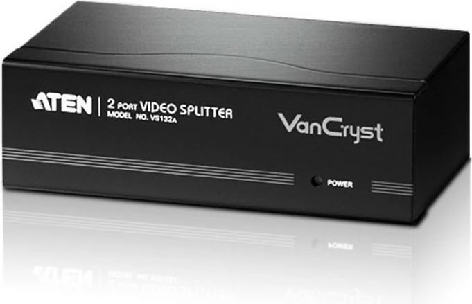 Ndarës video VGA 2-porte, ATEN, VS132A, 450 MHz, kaskadim 3 nivele, deri 30 m, zi