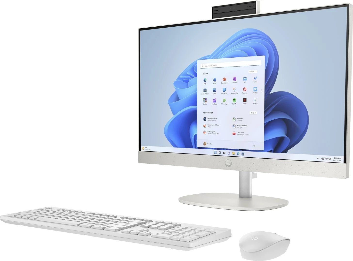 Kompjuter HP AiO 24-cr0312nw, Ryzen 5 7520, 23.8" FHD, 16GB RAM, 512GB SSD, Bardhë