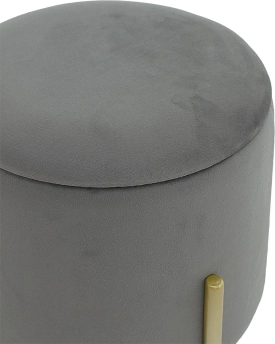 Karrige për bar Creativity, kadife gri-ari, D35x42cm