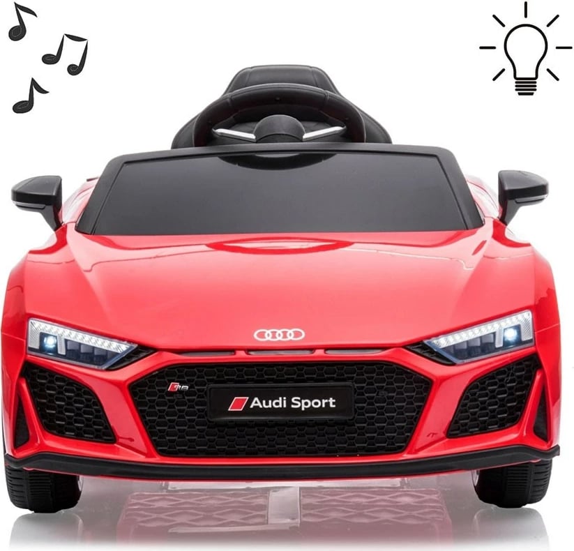 Makinë elektrike për fëmijë, Milly Mally, Audi R8 Spyder, 12V 4.5Ah, 2x30W, telekomandë, rrota EVA, e kuqe