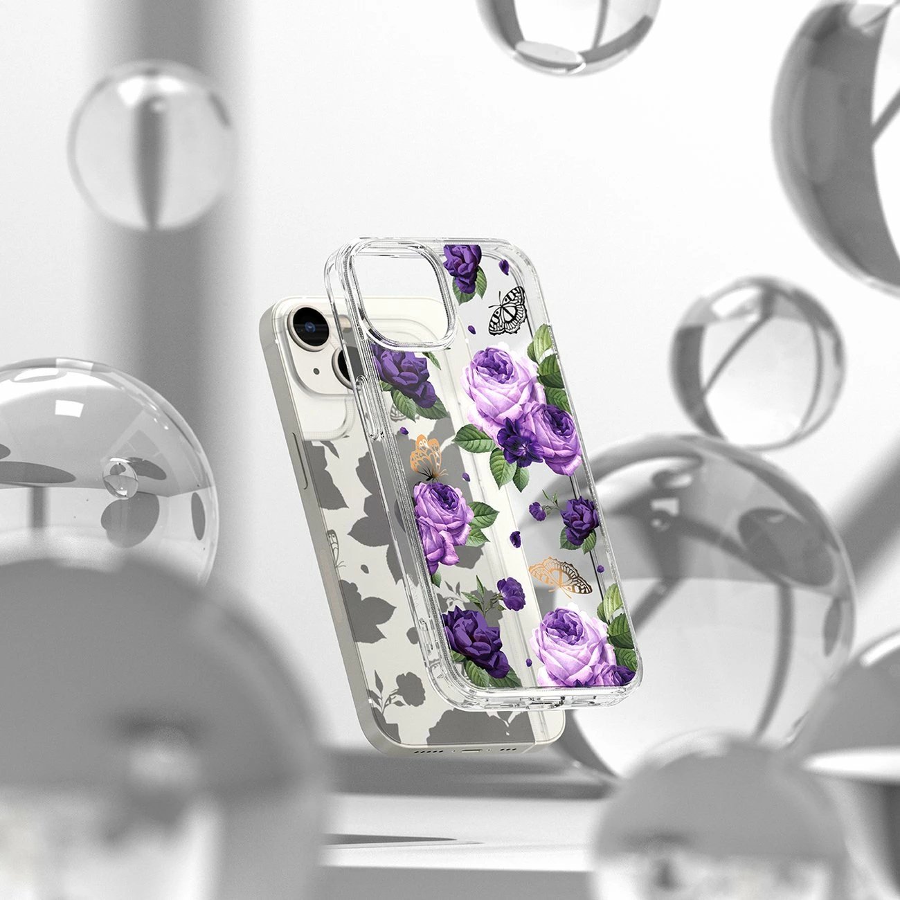 Mbështjellës Ringke Fusion Design për iPhone 14 Plus, FD637E29, transparent, vjollcë