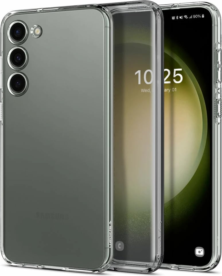 Mbështjellës Spigen Liquid Crystal për Samsung Galaxy S23, Transparent