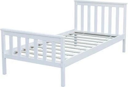 Krevat i vetëm XINDEYA Nexdeco Wilton, për dyshek 90x190cm, i bardhë