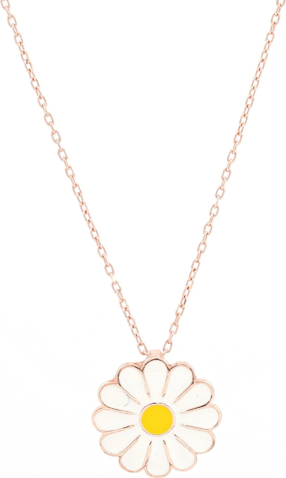 Qafore argjendi me lule margarite, ngjyrë rozë e artë, Jumeon 10851ROS