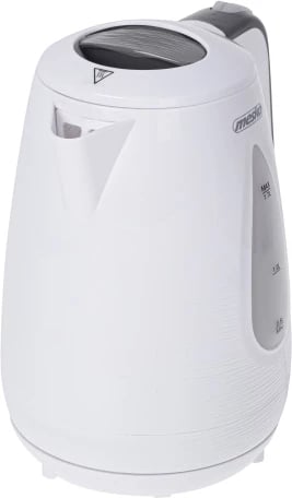 çajnik elektrik, Adler Mesko, MS1261, 1.7 L, 2200W, plastikë, i bardhë/gri