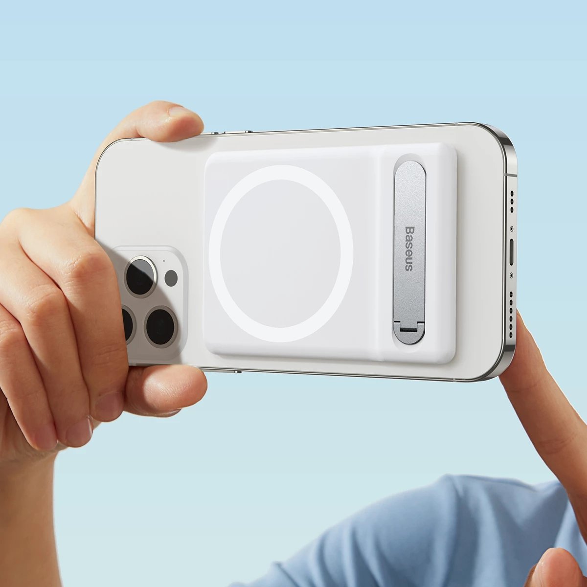 Mbështjellës Baseus LUXZ010002 me mbajtëse magnetike, i bardhë