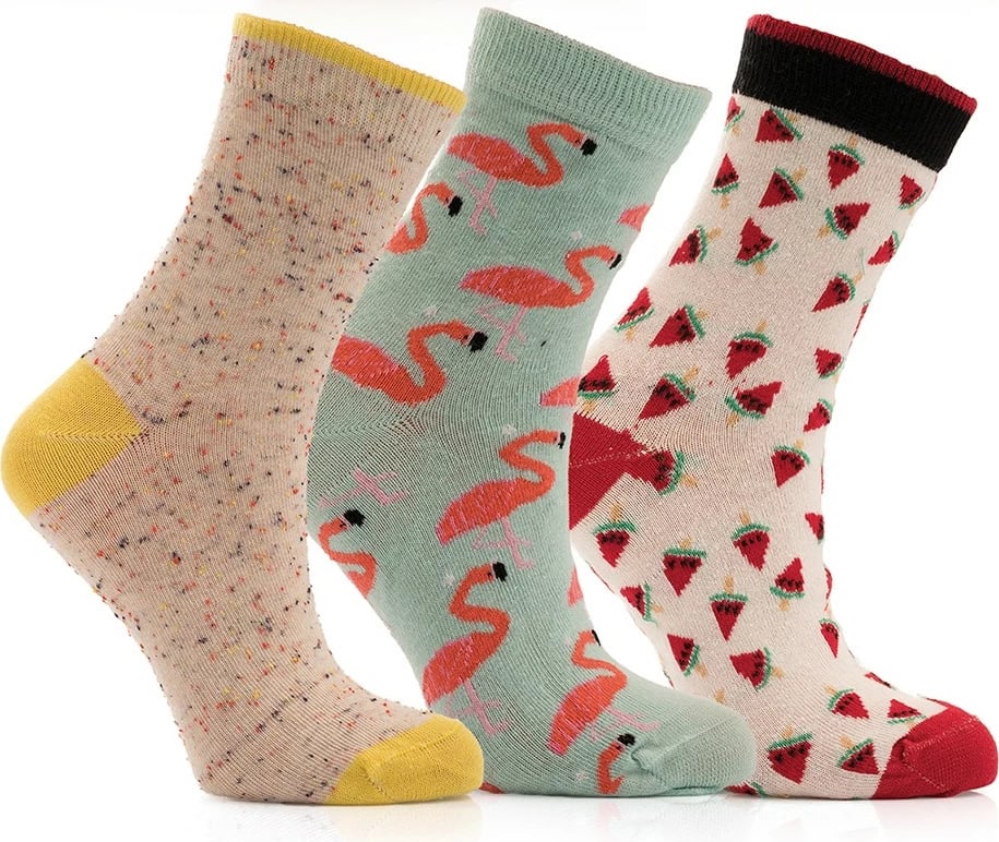 Set çorapash (3 copë), shumëngjyrëshe, Jumeon, 001-000282