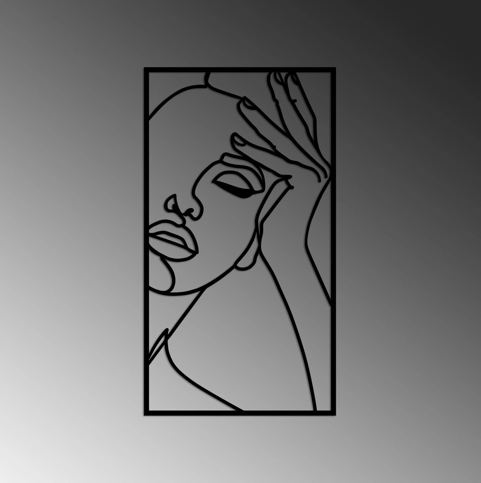 Aksesor dekorativ metalik për mur, Wallity, imagine - M