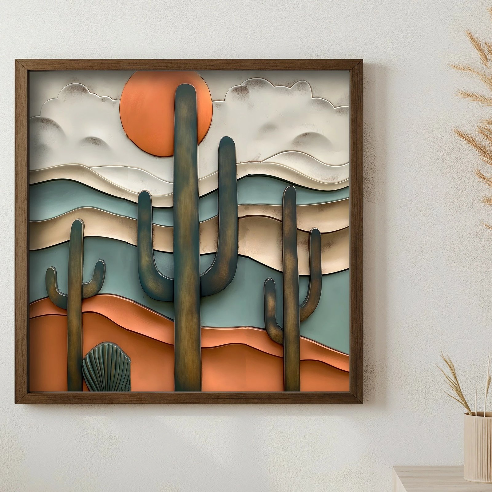 Pikturë dekorative me kornizë MDF, Wallity, AI083, shumëngjyrëshe, 50x50x3.5cm