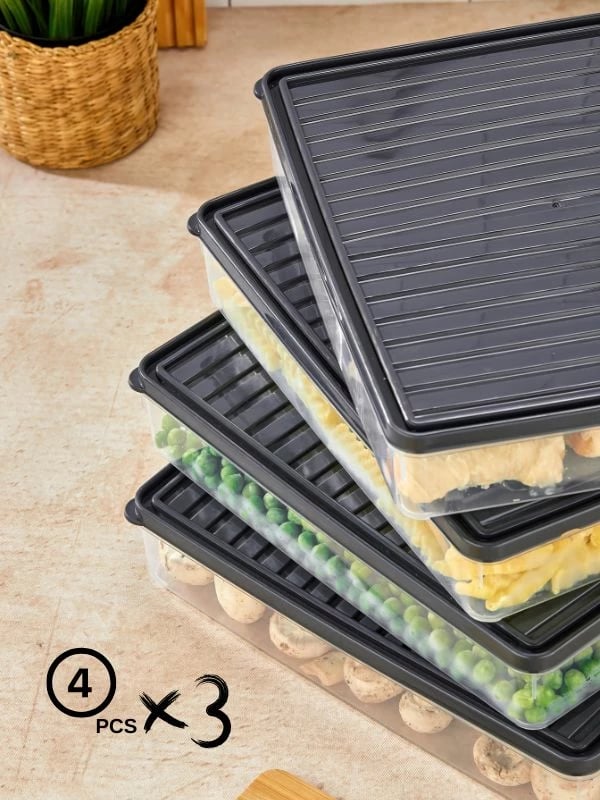 Set kuti për organizim (12 copë), ngjyrë antracit, VITABOX 2.8L