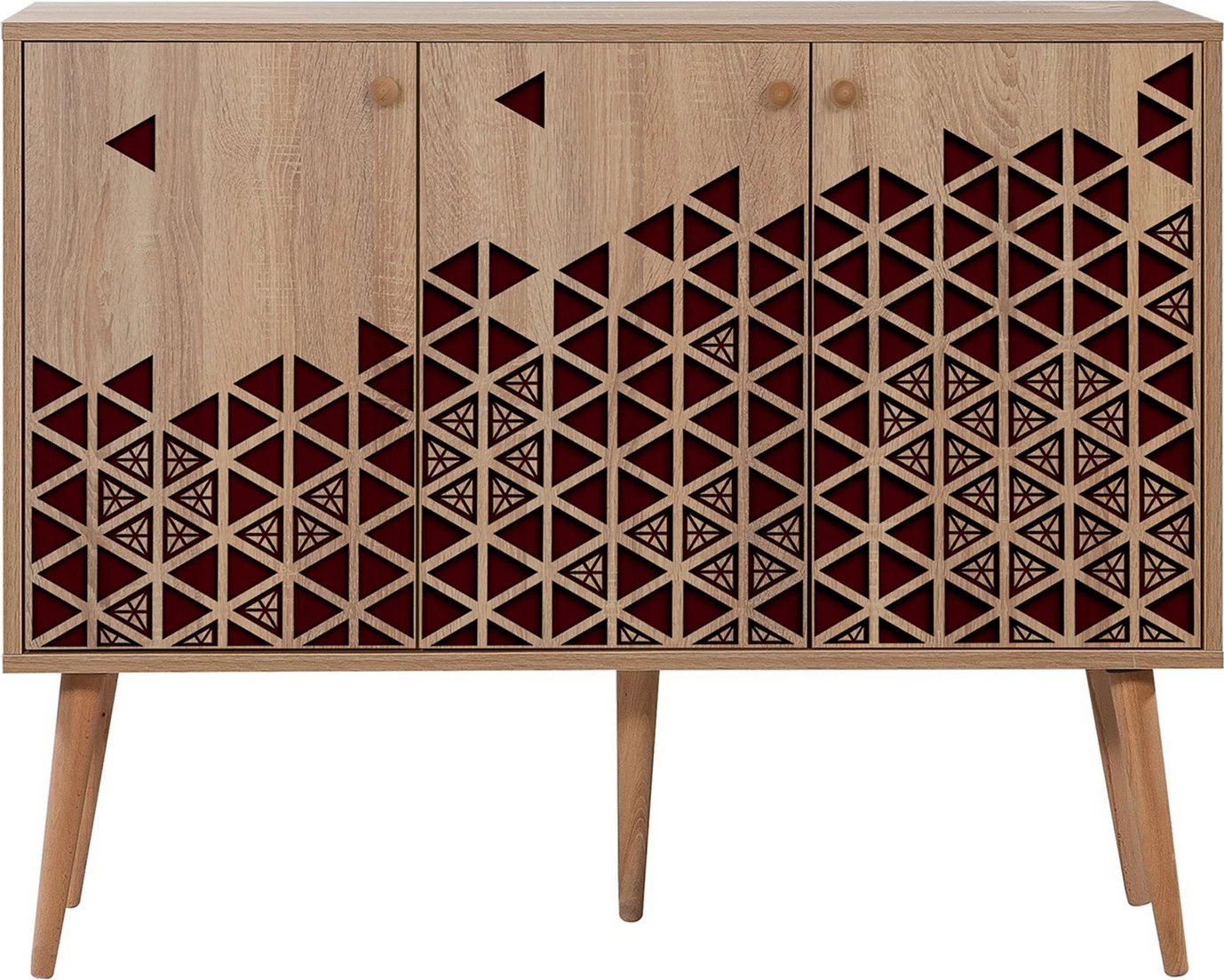 Konsol Hanah Home, Mega - 122, ngjyrë lisi Sonoma