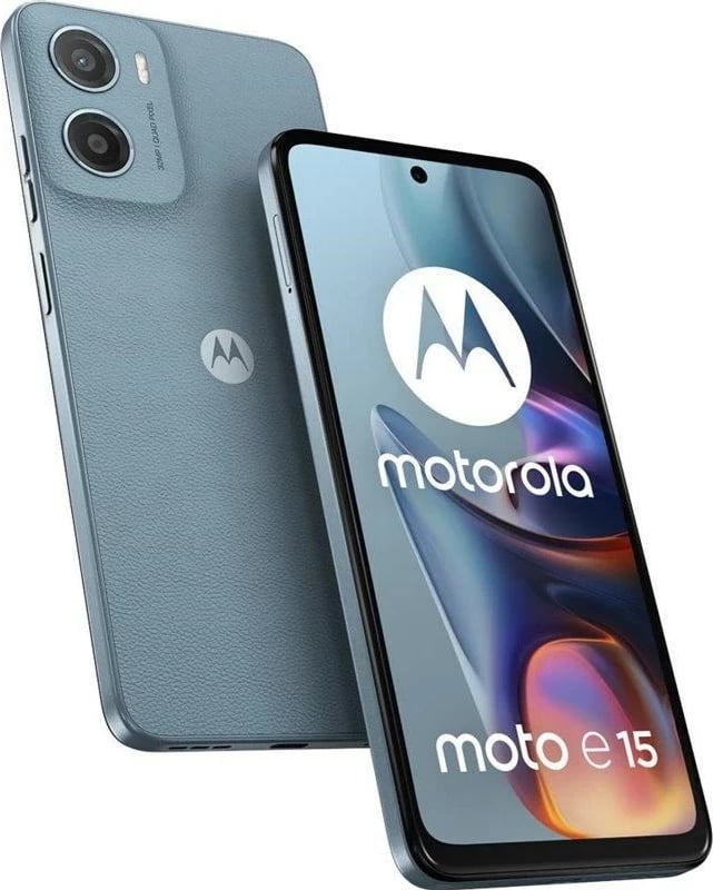 Celular Motorola Moto e15 6.67” Dual SIM Android 14 Edition Go 4G 2 GB 64 GB Misty Blue