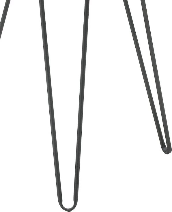 Tavolinë kafeje Erzmo Inart, metal-dru, natyrale-e zezë, D40x56cm