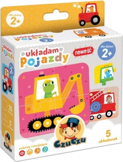 Puzzle CzuCzu I Arrange Vehicles, 5 copë, për fëmijë 2+
