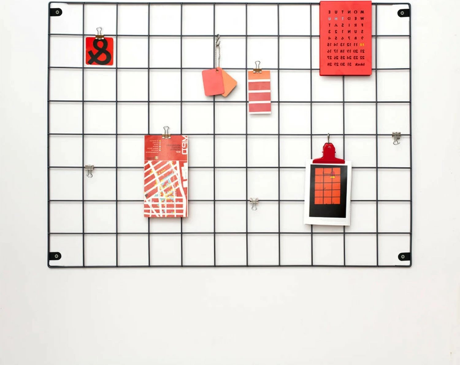 Aksesor dekorativ metalik për mur Wallity, WR002, i zi, 50x70x3cm
