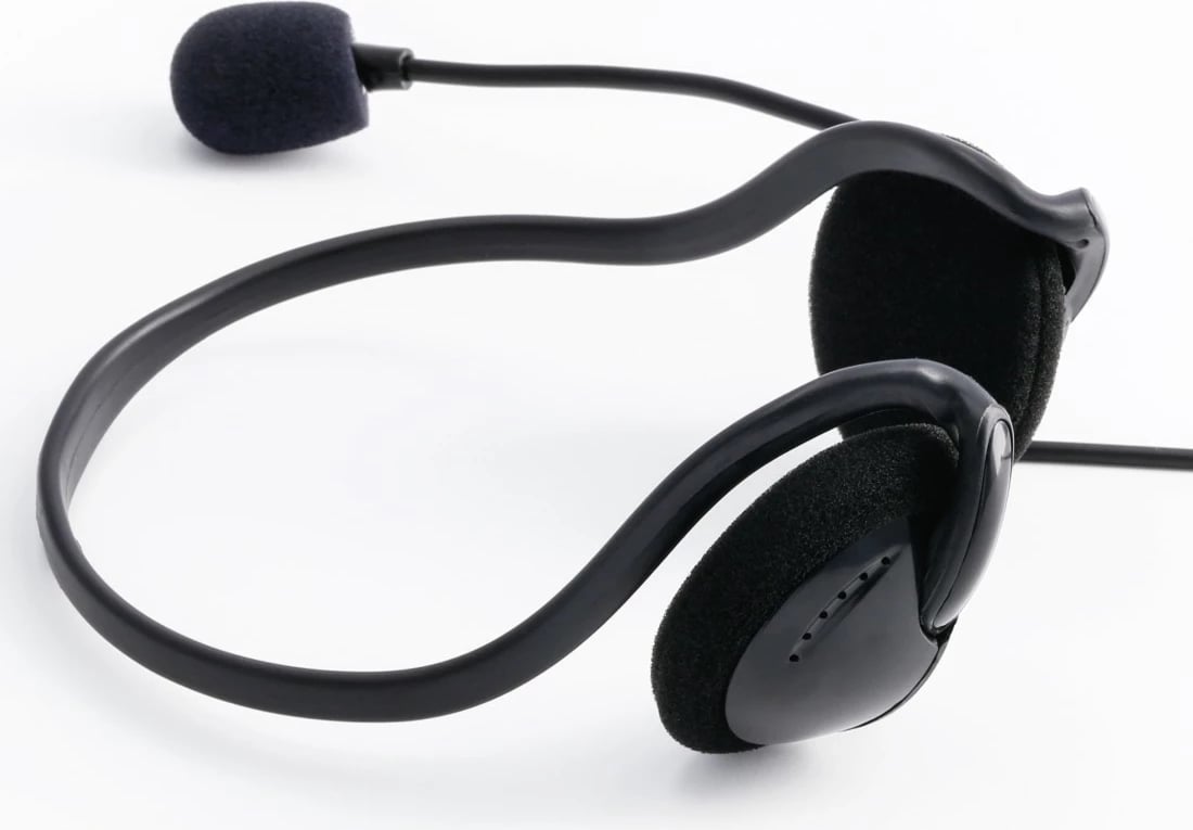Kufje Hama për zyre për PC "NHS-P100" , stereo, e zezë, 139920