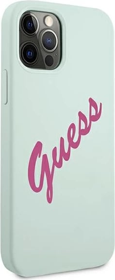 Mbështjellës Guess GUHCP12MLSVSBF për iPhone 12/12 Pro 6.1", silikon, fuchsia/blue