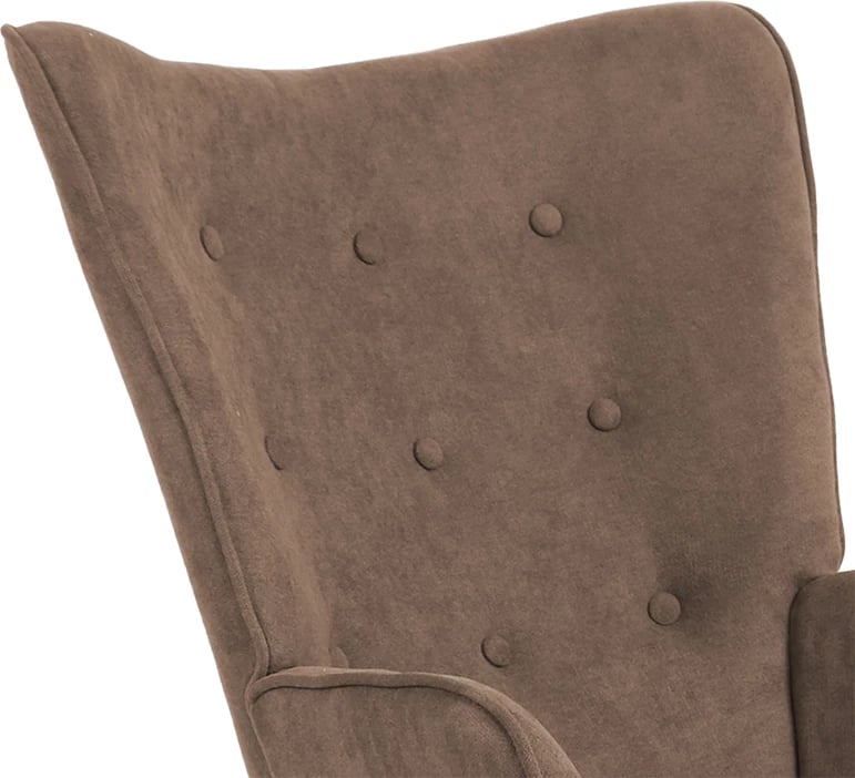 Karrige Fluffy, material stof, ngjyrë kafe-natyrale, 75x69x96cm