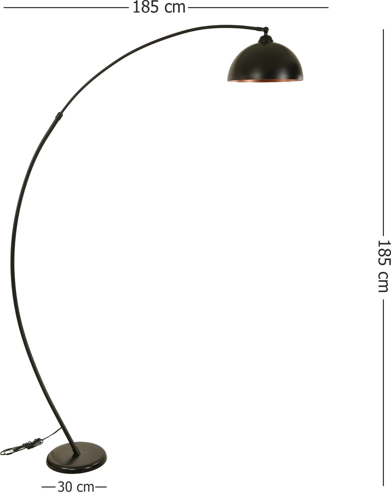 Llambë dyshemeje Opviq, 8542-1, ngjyrë e zezë