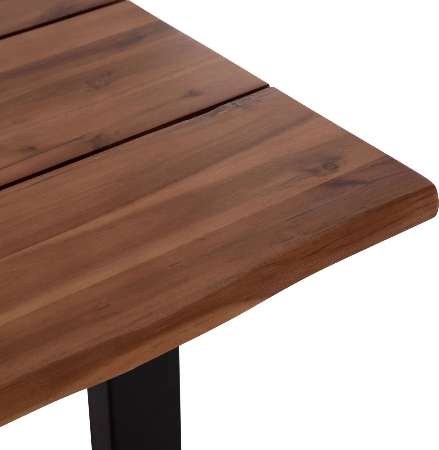 Tavolinë ngrënieje për jashtë, dru akacie, këmbë metalike, 160x80x76cm, FRIGGO FH6375.02