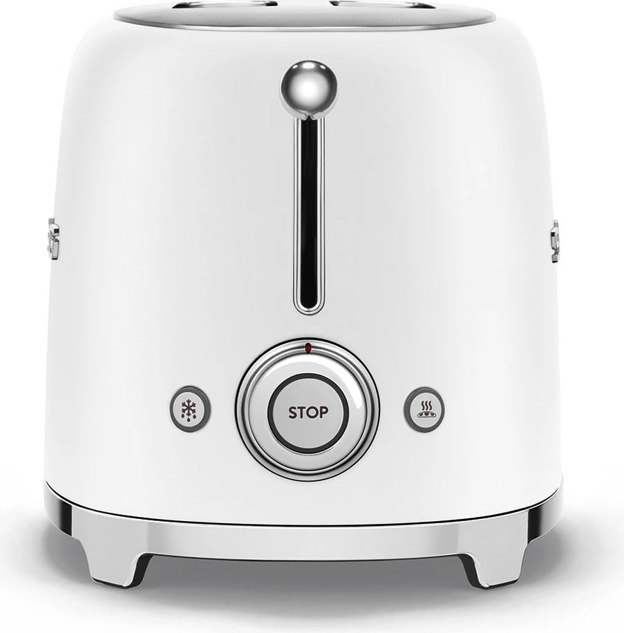 Tostues SMEG TSF01WHMEU, 2 feta, 950W, bardhë mat