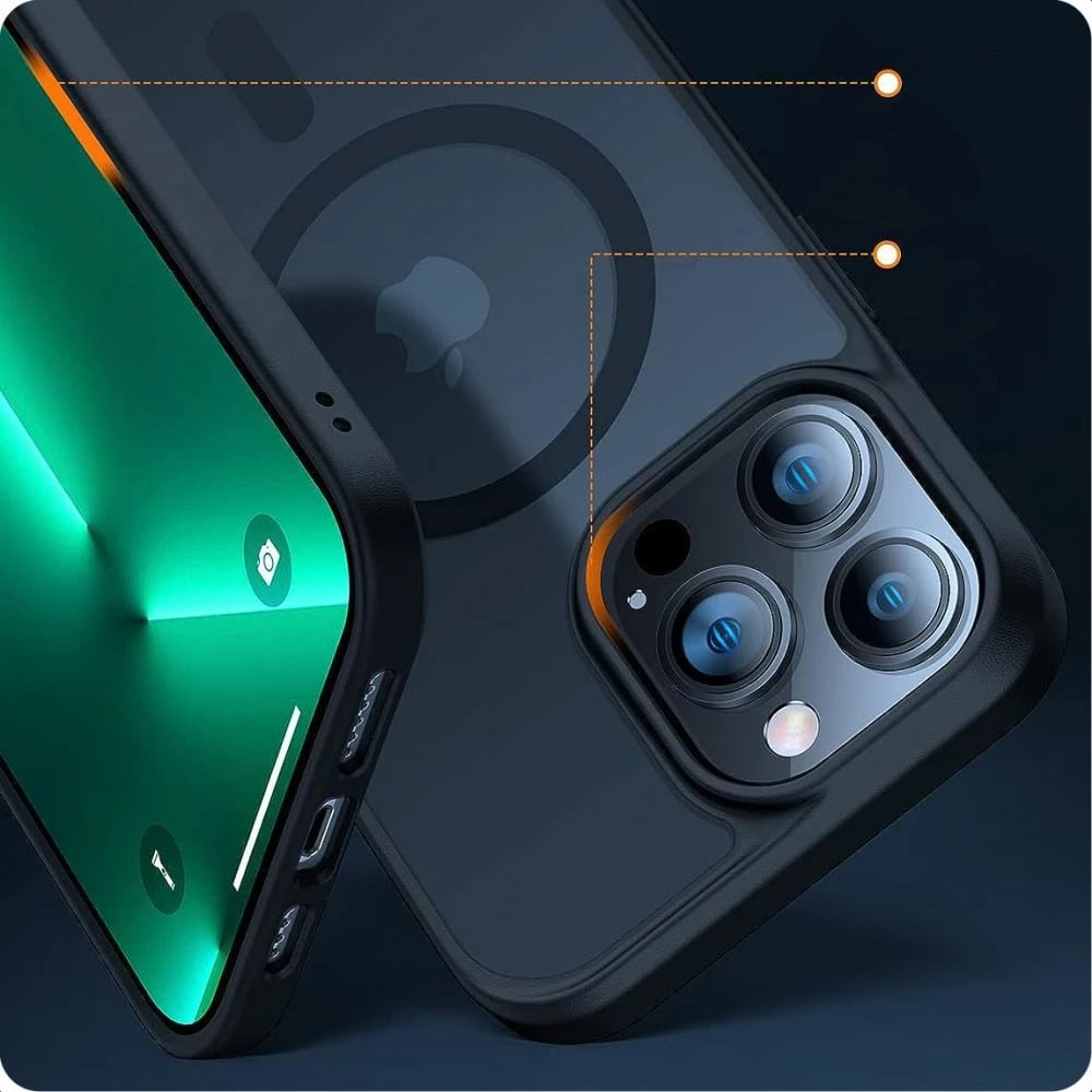 Mbështjellës Tech-Protect MagMat MagSafe për iPhone 15, Transparent/Black