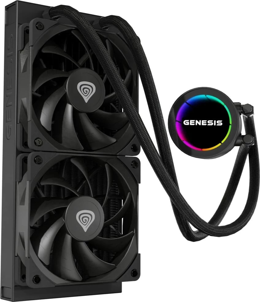 Kasë ftohëse me ujë GENESIS NLG-2318, 2 ventilatorë, e zezë