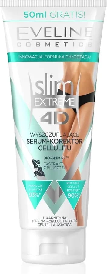 Serum anti-celulit për femra Eveline Cosmetics Slim Extreme 4D Slimming Serum-Corrector, 250ml