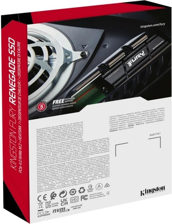 SSD Kingston FURY Renegade 1TB, M.2 2280, PCI-e 4.0 NVMe, i zi