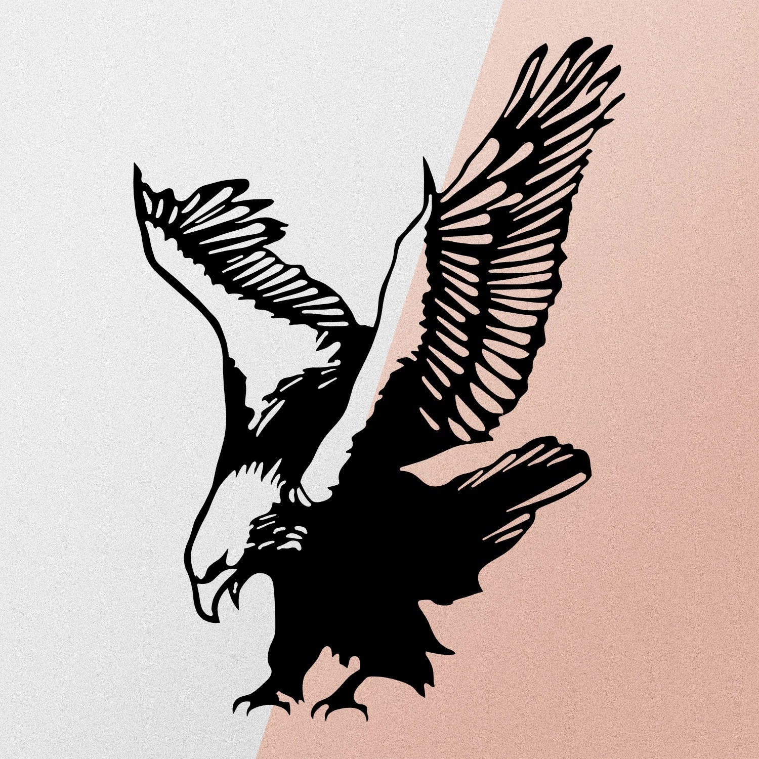 Aksesor dekorativ metalik për mur, shqiponjë, Wallity