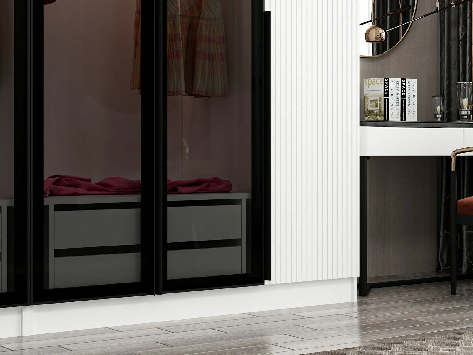 Dollap garderobe Skye Decor, Kale Plus, fume, 270x210x52cm