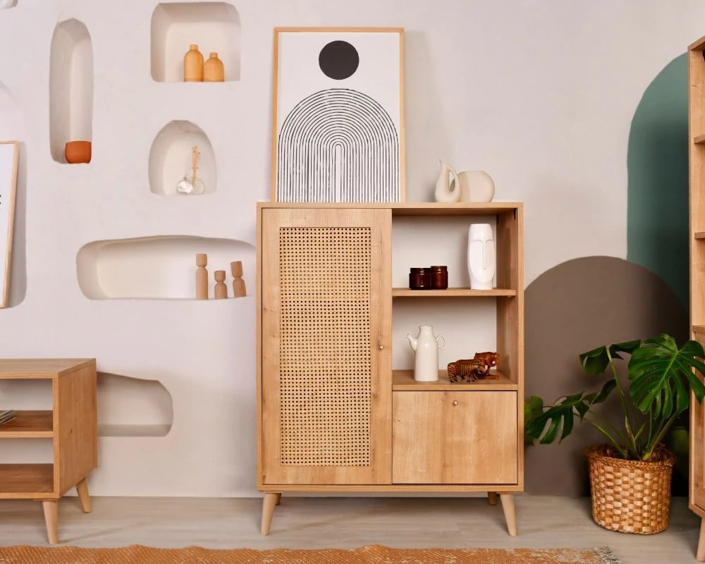 Dollap multifunksional Hanah Home, Hazeran Multi, ngjyrë lisi