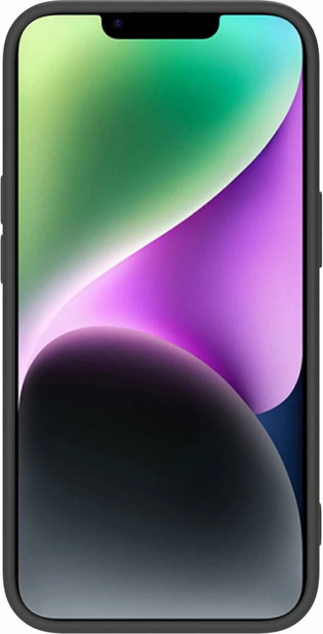 Mbështjellës Nillkin CamShield Silky Silicone për iPhone 14 Plus, me mbrojtëse kamere, i zi