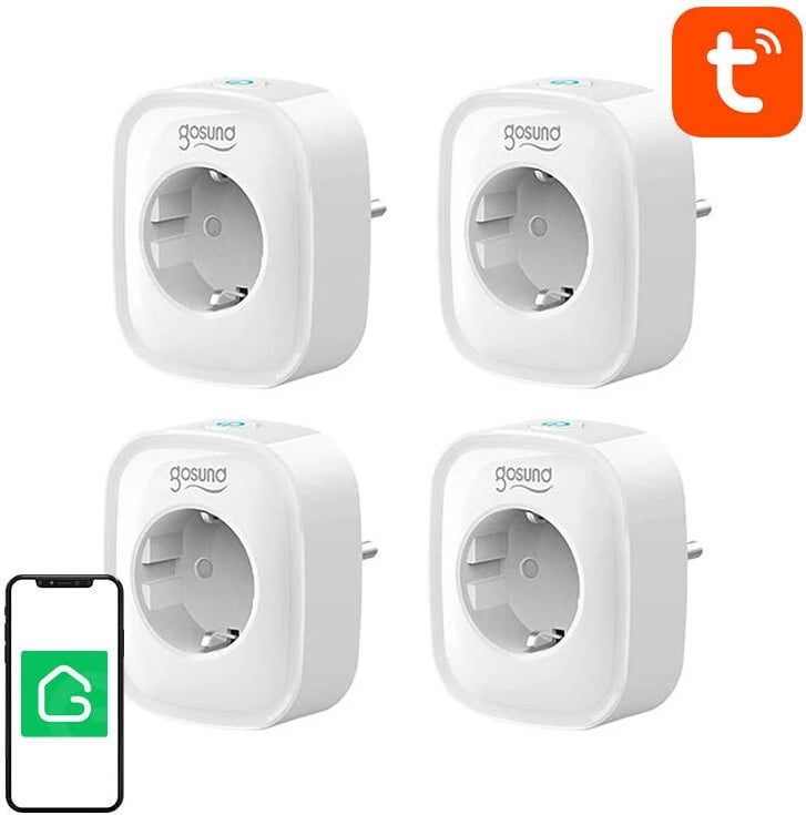 Prizë e mençur WiFi Gosund SP1, set 4 copë, Type F, e bardhë