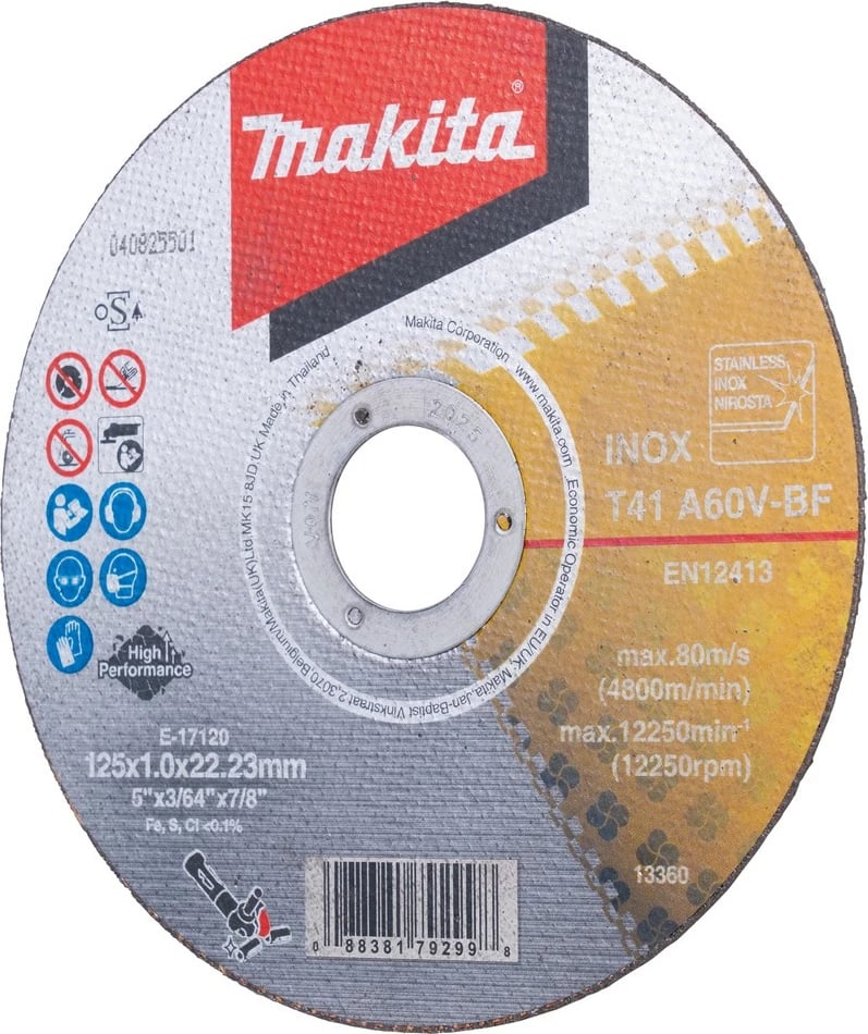 Disk prerës Makita INOX 125x1.0mm, 12 copë