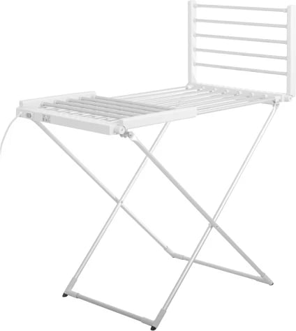 Rrafth tharje rrobash elektrik i palosshëm, Adler, AD 7821, 220W, 18 elemente ngrohëse, 148x52.5x90 cm, IP22, argjendtë/bardhë