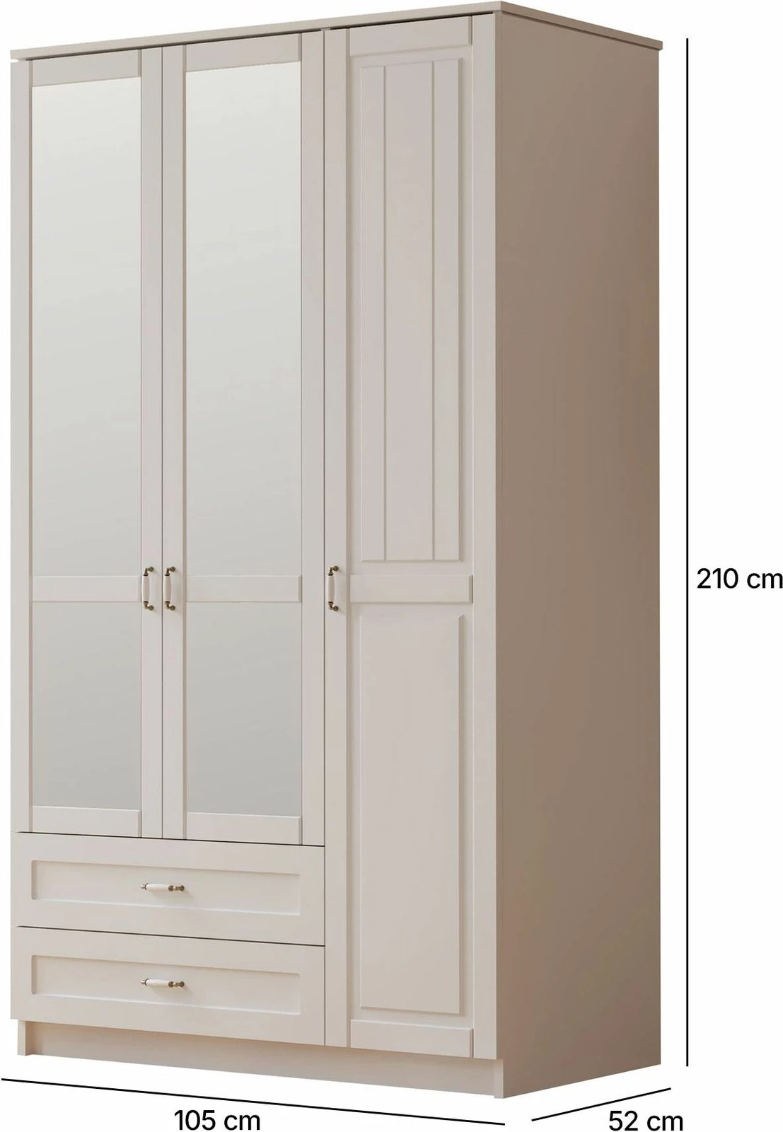 Dollap Skye Decor, ngjyrë e bardhë matte, Rb-119-02