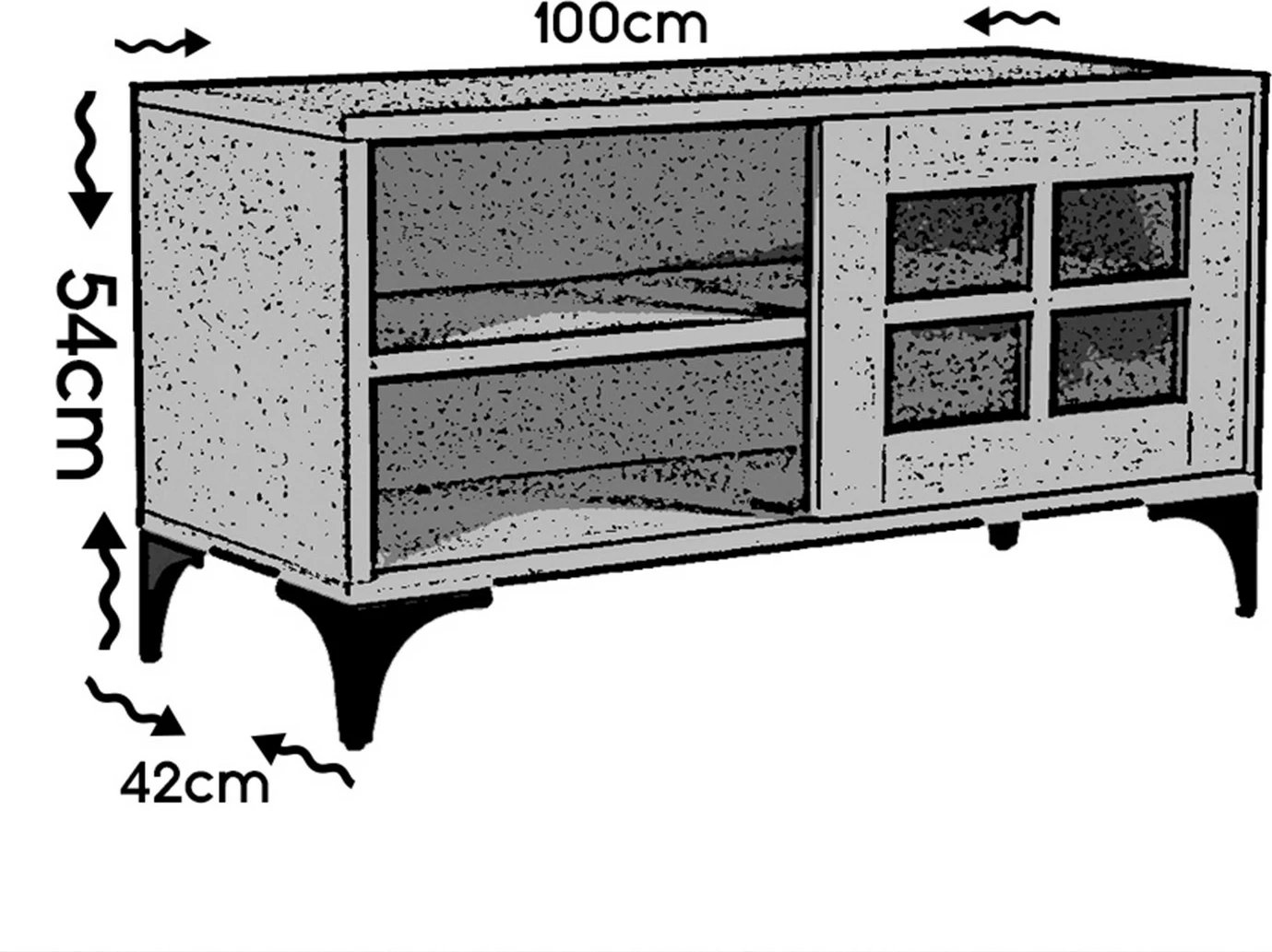 Komodë TV Hanah Home, Revival 100, ngjyrë lisi