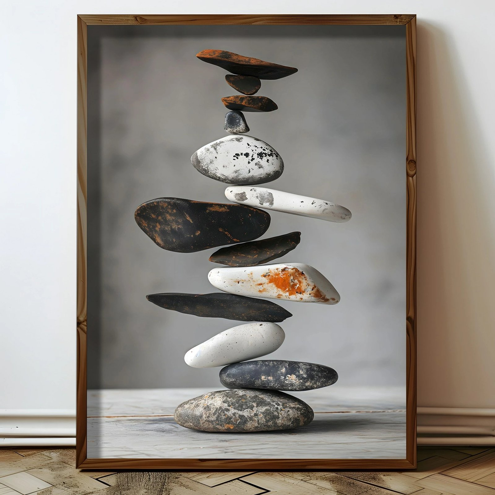 Pikturë dekorative me kornizë MDF, shumëngjyrëshe, HUM090, 50x70x3.5cm